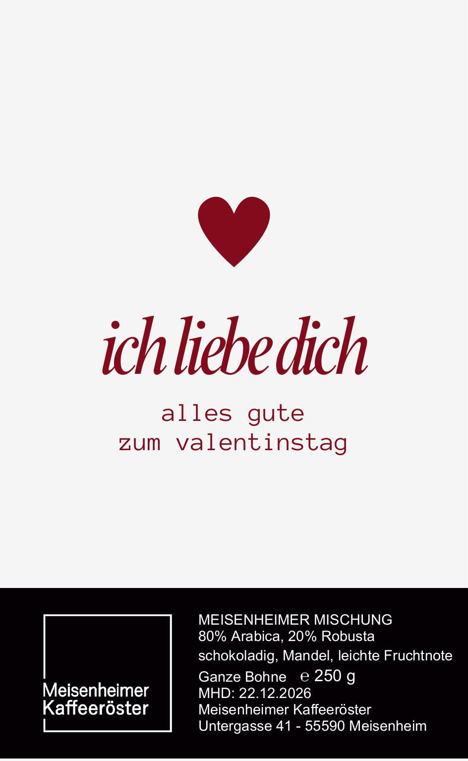 Kaffee mit individuellem Etikett