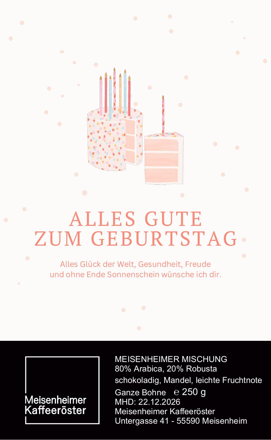 Kaffee mit individuellem Etikett
