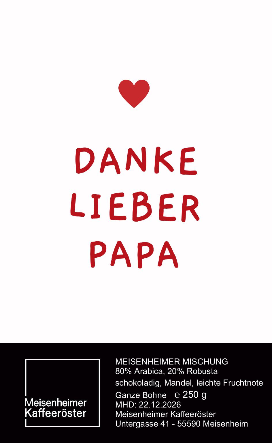 Kaffee mit individuellem Etikett