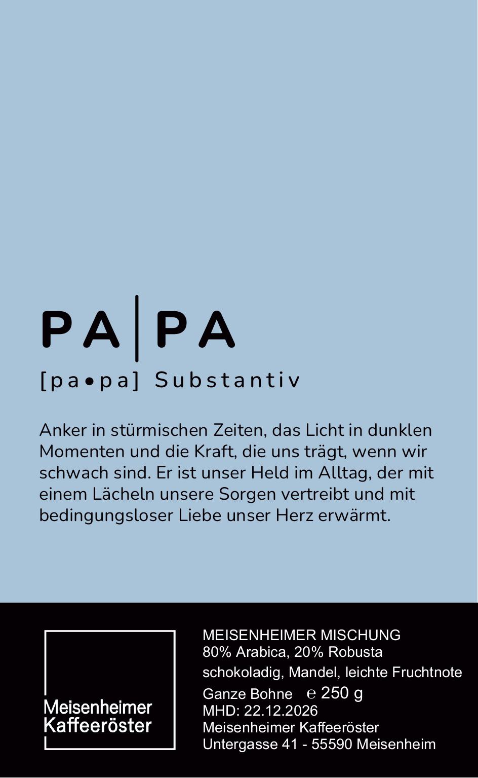 Kaffee mit individuellem Etikett